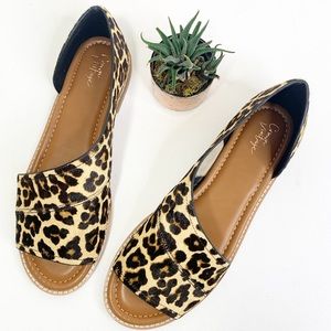 CROWN VINTAGE Pavletta Cow Hair Cheetah Print Flat